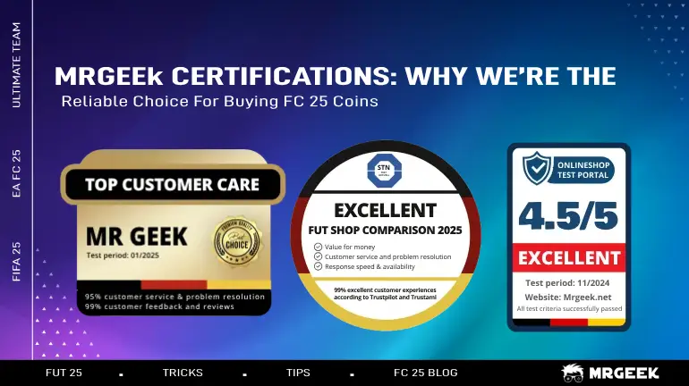MrGeek Certifications: Why We’re the Reliable Choice For Buying FC 25 Coins